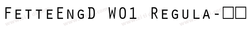 FetteEngD W01 Regula字体转换